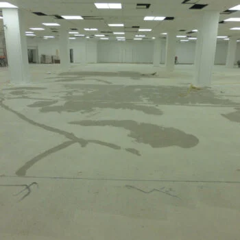 after tile removal of industrial floor in a retail store mississauga